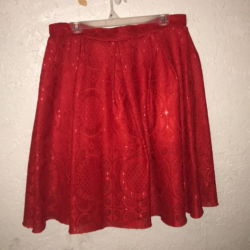 Red skirt